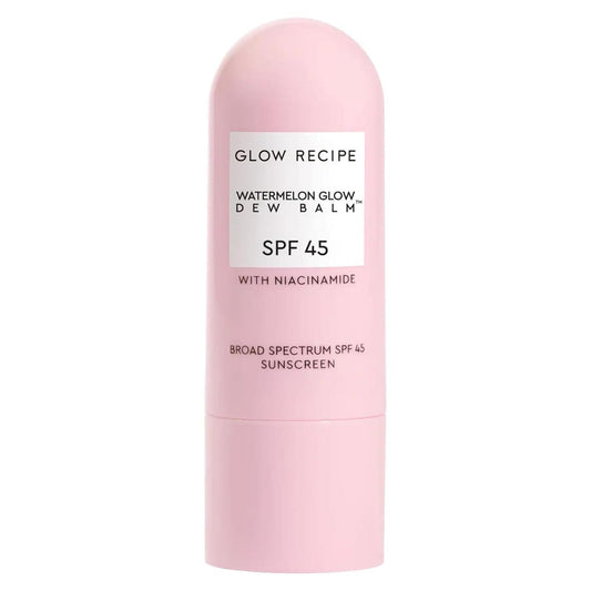 Glow Recipe Face Sunscreen Stick SPF 45 - Travel Size Roll On Korean Sunscreen with Hydrating Hyaluronic Acid & Niacinamide for a Dewy Glow - No White Cast (.58oz)