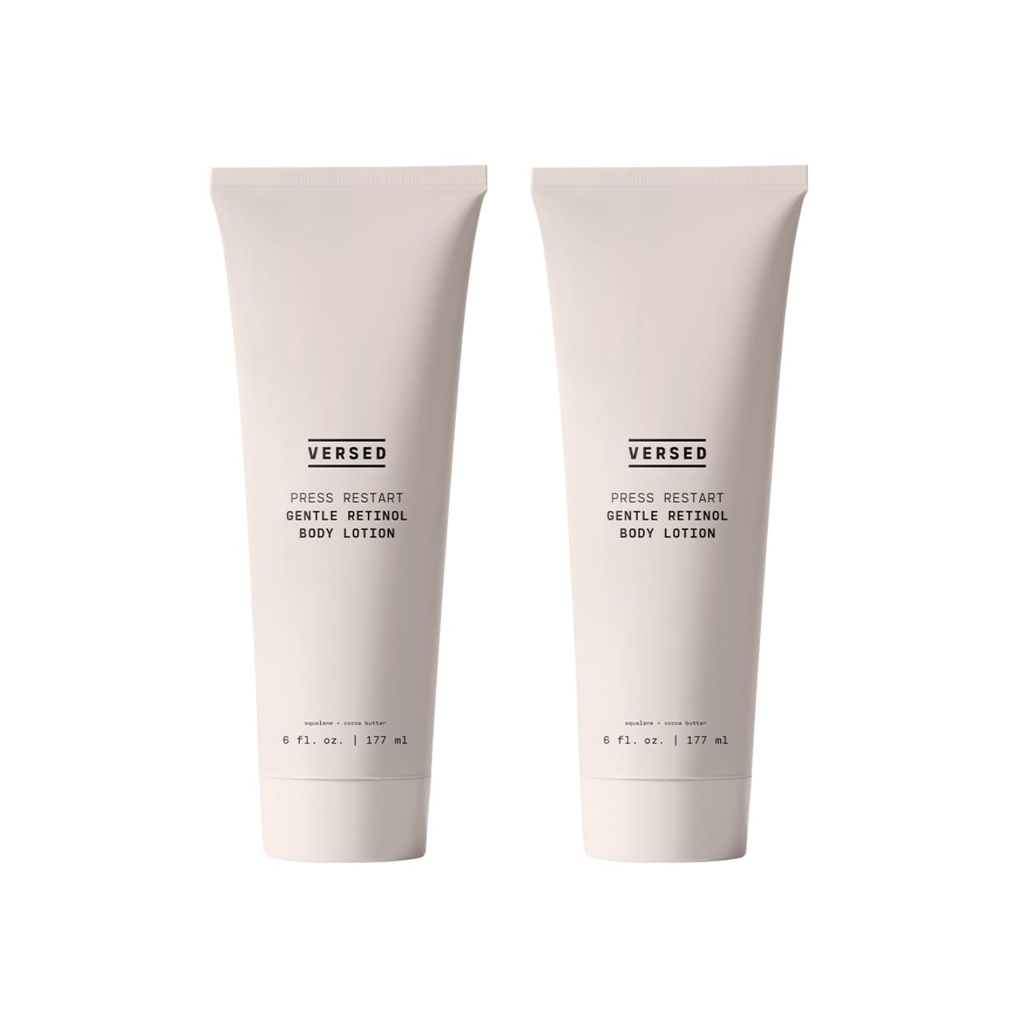 Versed Press Restart Retinol Body Lotion - Skin Firming Lotion with Cocoa Butter, Squalane & Vitamin E - Lightweight All-Over Body Moisturizer for Dark Spots and Aging Dry Skin (6 oz)
