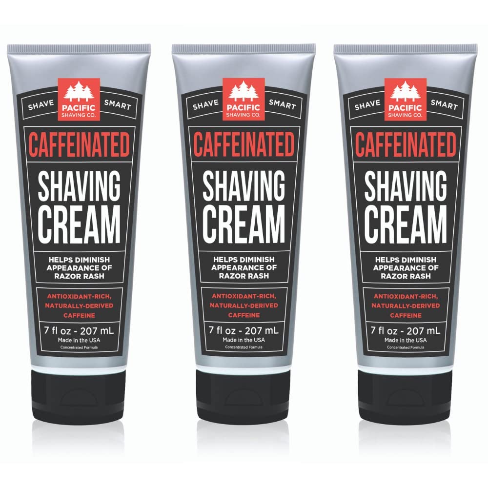 Pacific Shaving Company Natural Shaving Cream - Shea Butter + Vitamin E Shave Cream for Hydrated Sensitive Skin - Clean Formula for a Smooth, Anti-Redness + Irritation-Free Shave Cream (3.4 Oz)