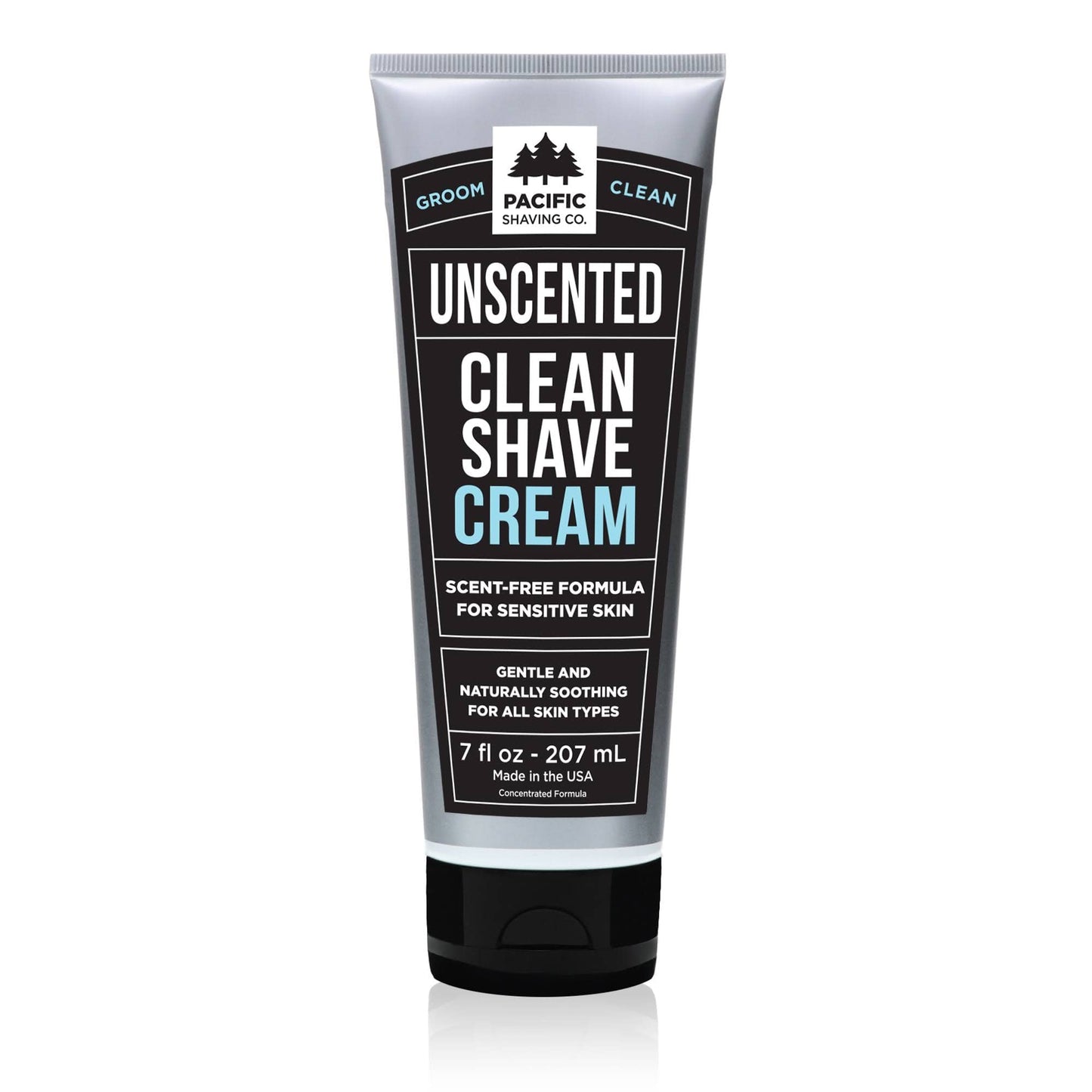 Pacific Shaving Company Natural Shaving Cream - Shea Butter + Vitamin E Shave Cream for Hydrated Sensitive Skin - Clean Formula for a Smooth, Anti-Redness + Irritation-Free Shave Cream (3.4 Oz)