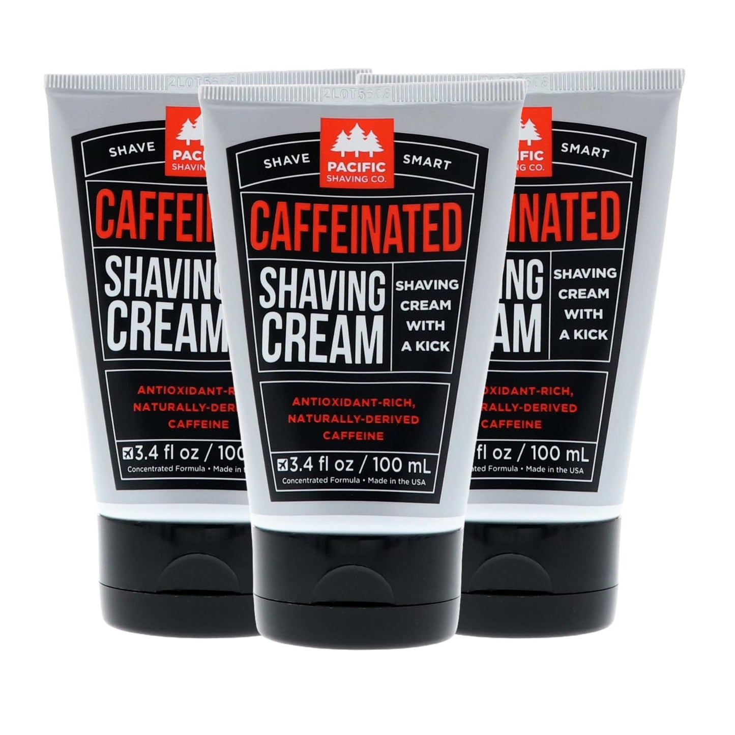 Pacific Shaving Company Natural Shaving Cream - Shea Butter + Vitamin E Shave Cream for Hydrated Sensitive Skin - Clean Formula for a Smooth, Anti-Redness + Irritation-Free Shave Cream (3.4 Oz)