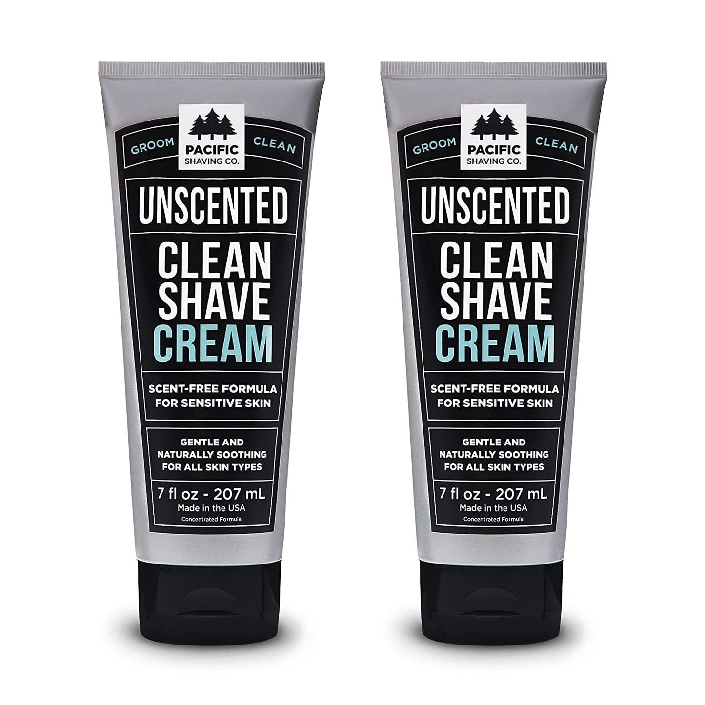 Pacific Shaving Company Natural Shaving Cream - Shea Butter + Vitamin E Shave Cream for Hydrated Sensitive Skin - Clean Formula for a Smooth, Anti-Redness + Irritation-Free Shave Cream (3.4 Oz)