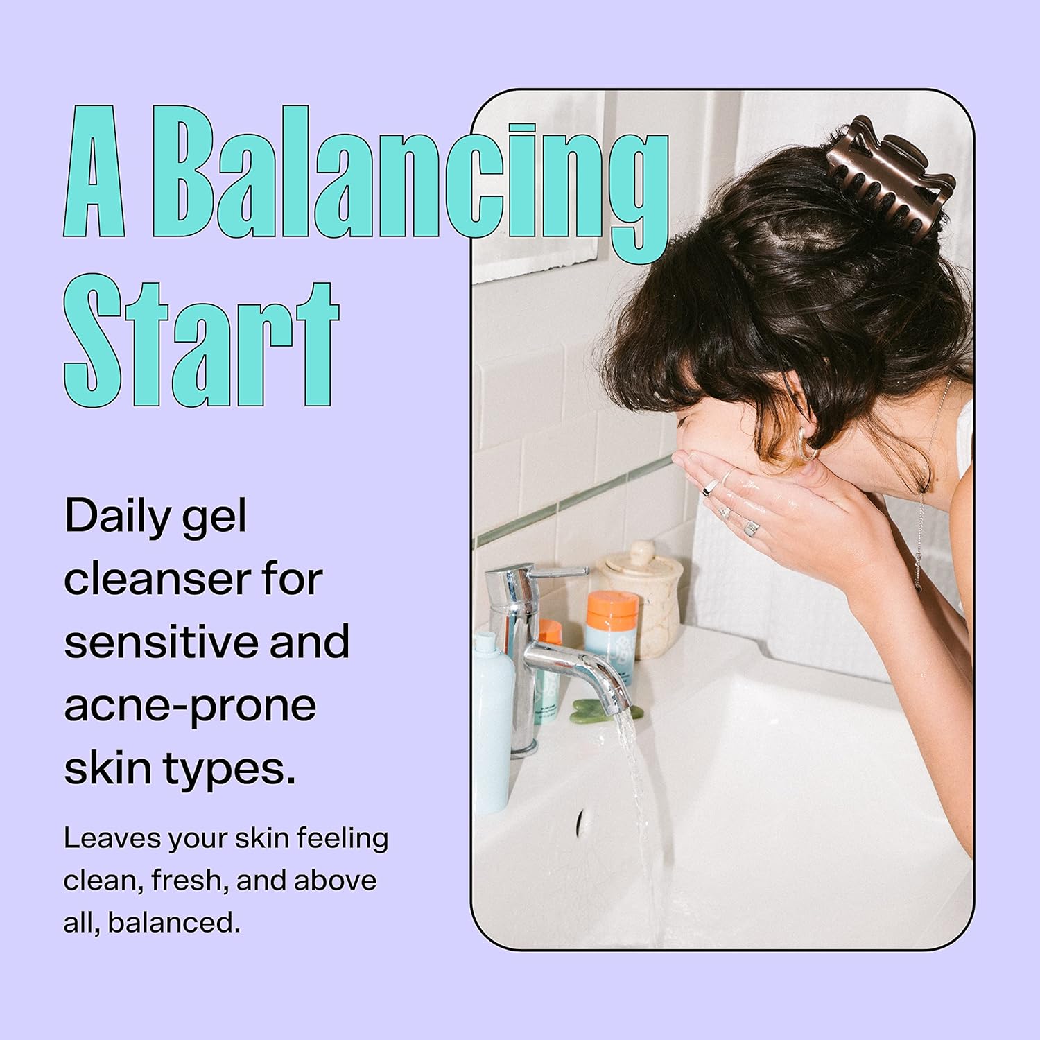 Bubble Skincare Slam Dunk Face Moisturizer (50ml) + Fresh Start Gel Cleanser (125ml) + Bounce Back Balancing Facial Toner Mist (55ml)
